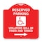 Signmission Reserved Parking Violators Fined & Towed Right Arrow, Red & White Alum, 18" x 18", RW-1818-22997 A-DES-RW-1818-22997 - alternate 1